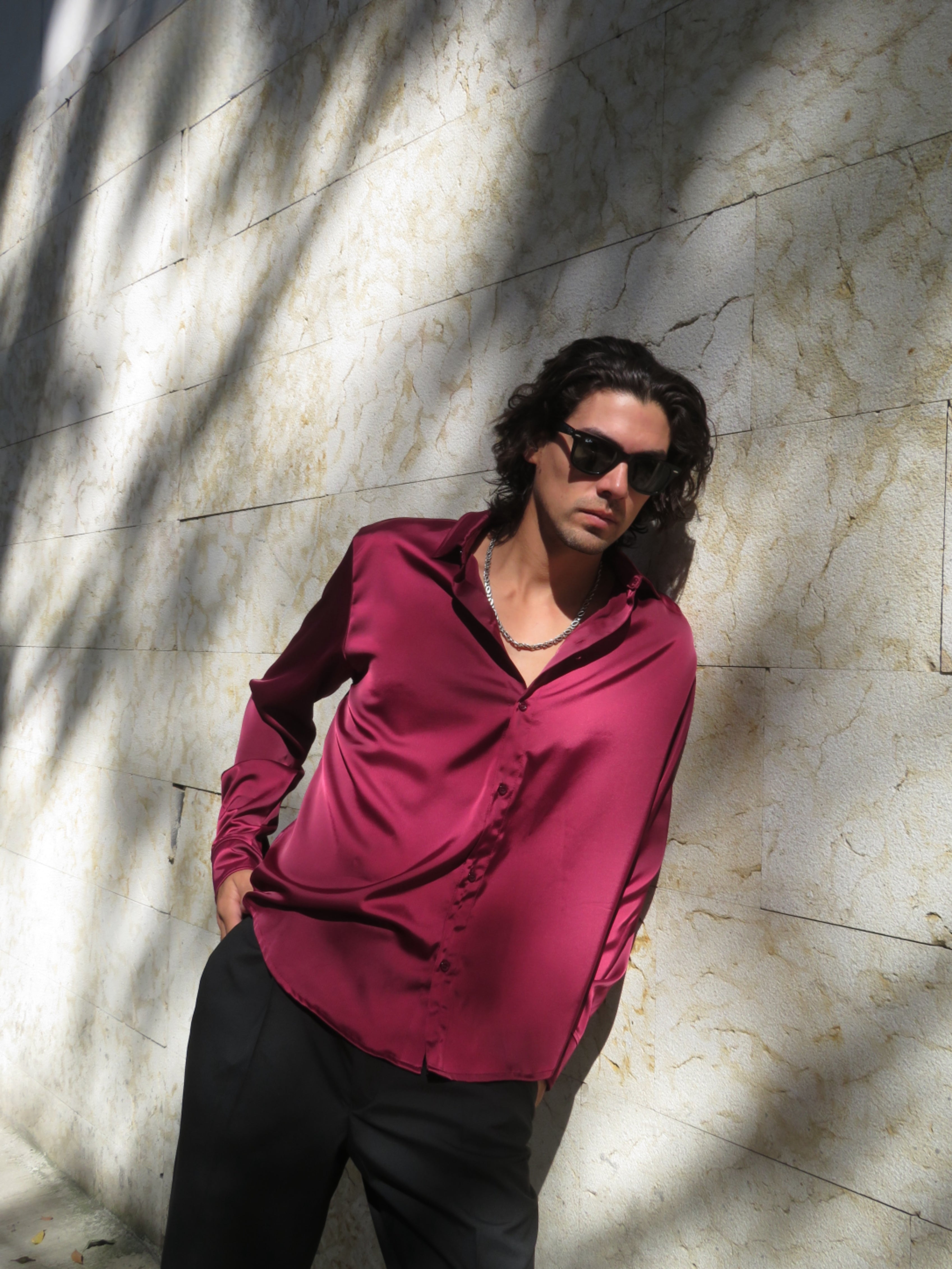 Camisa Marrakesh Vino