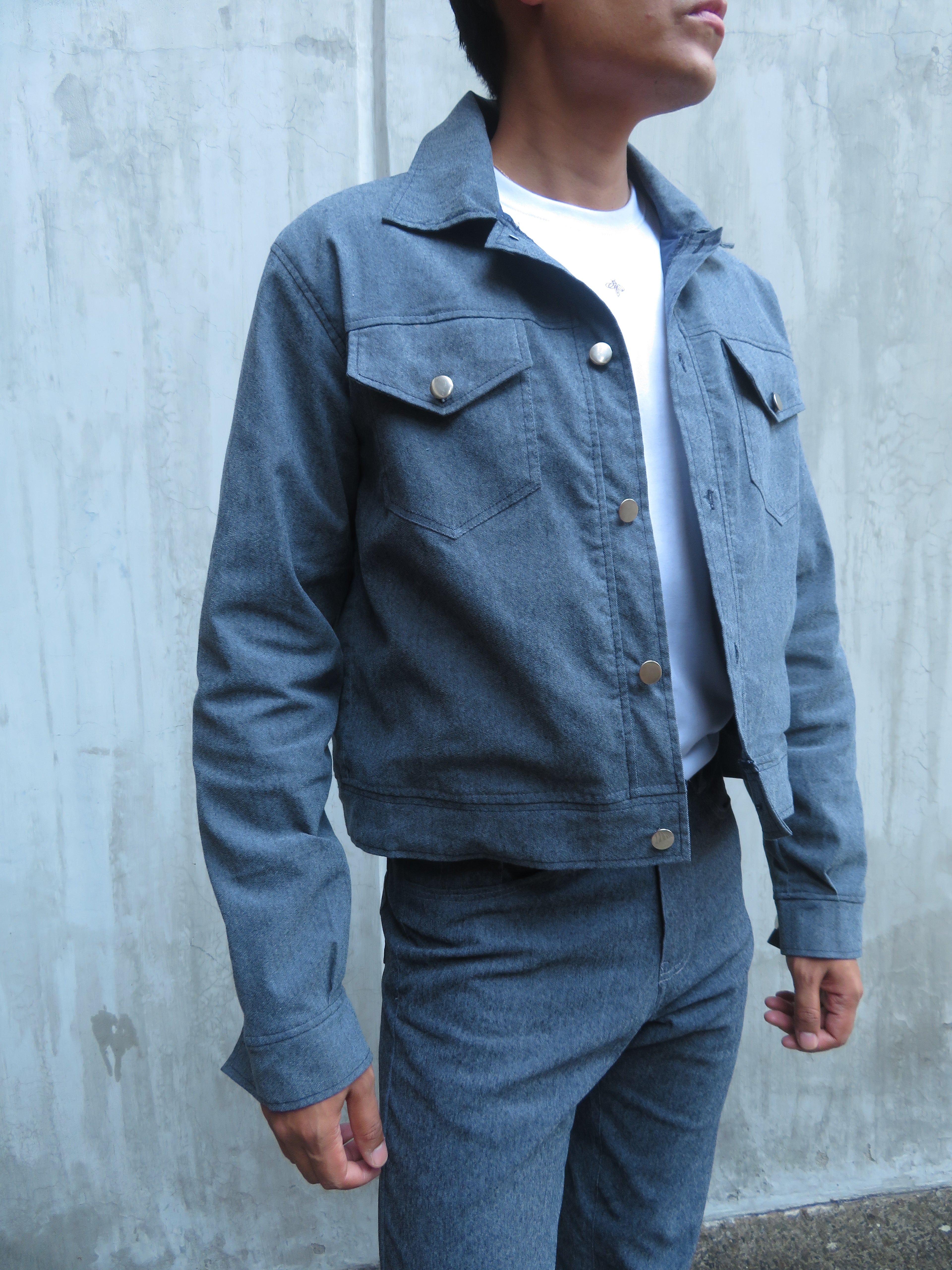 Chamarra Boston Efecto Mezclilla