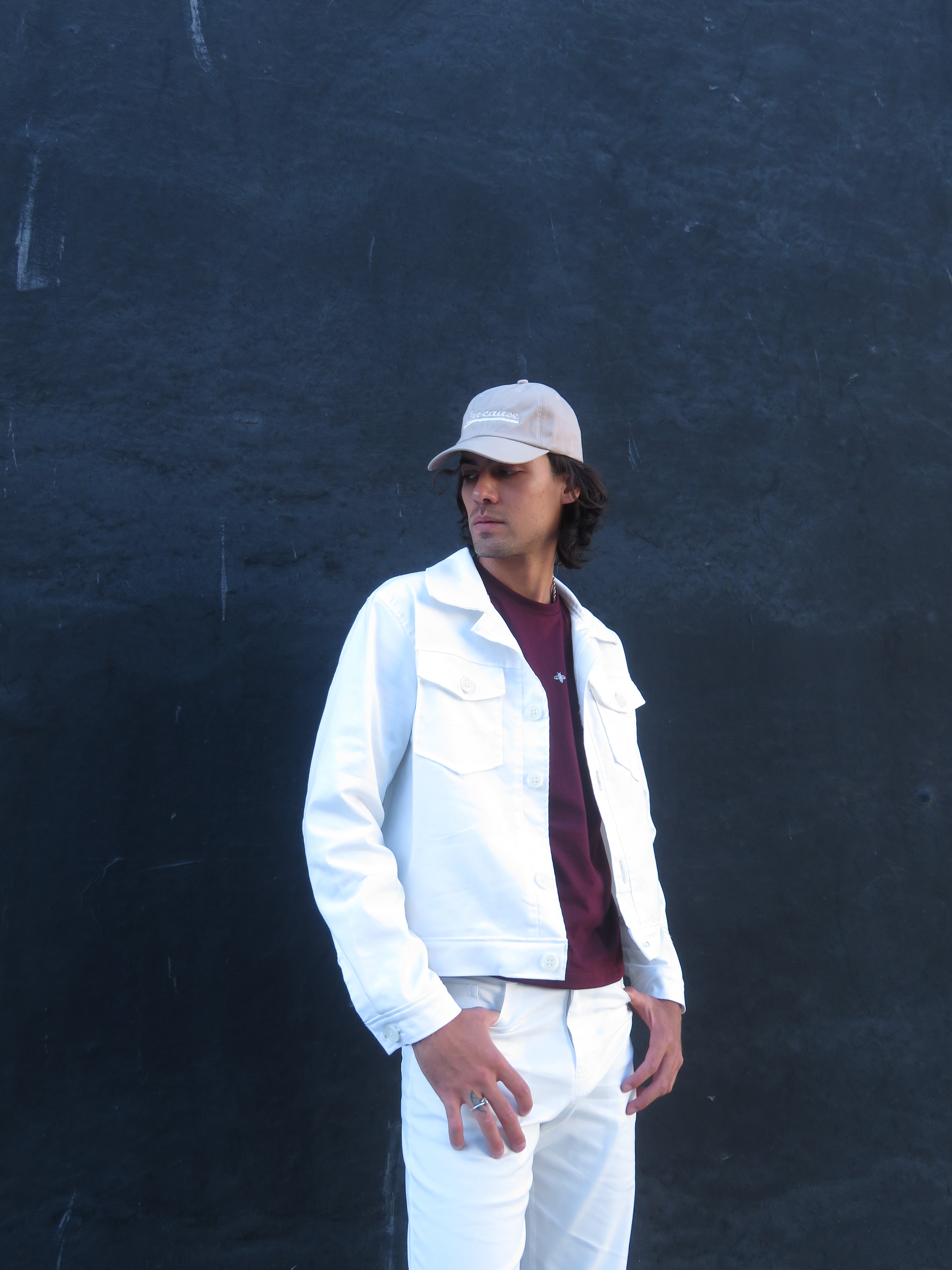 Chamarra Boston Blanco Roto