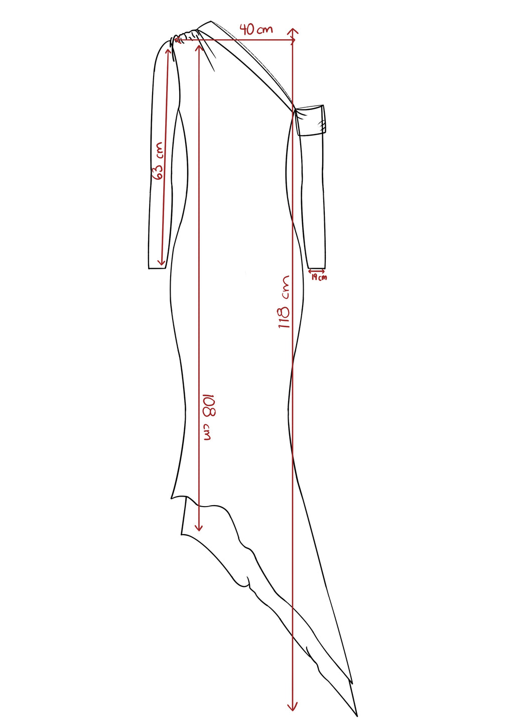 Vestido Dubai negro con blanco