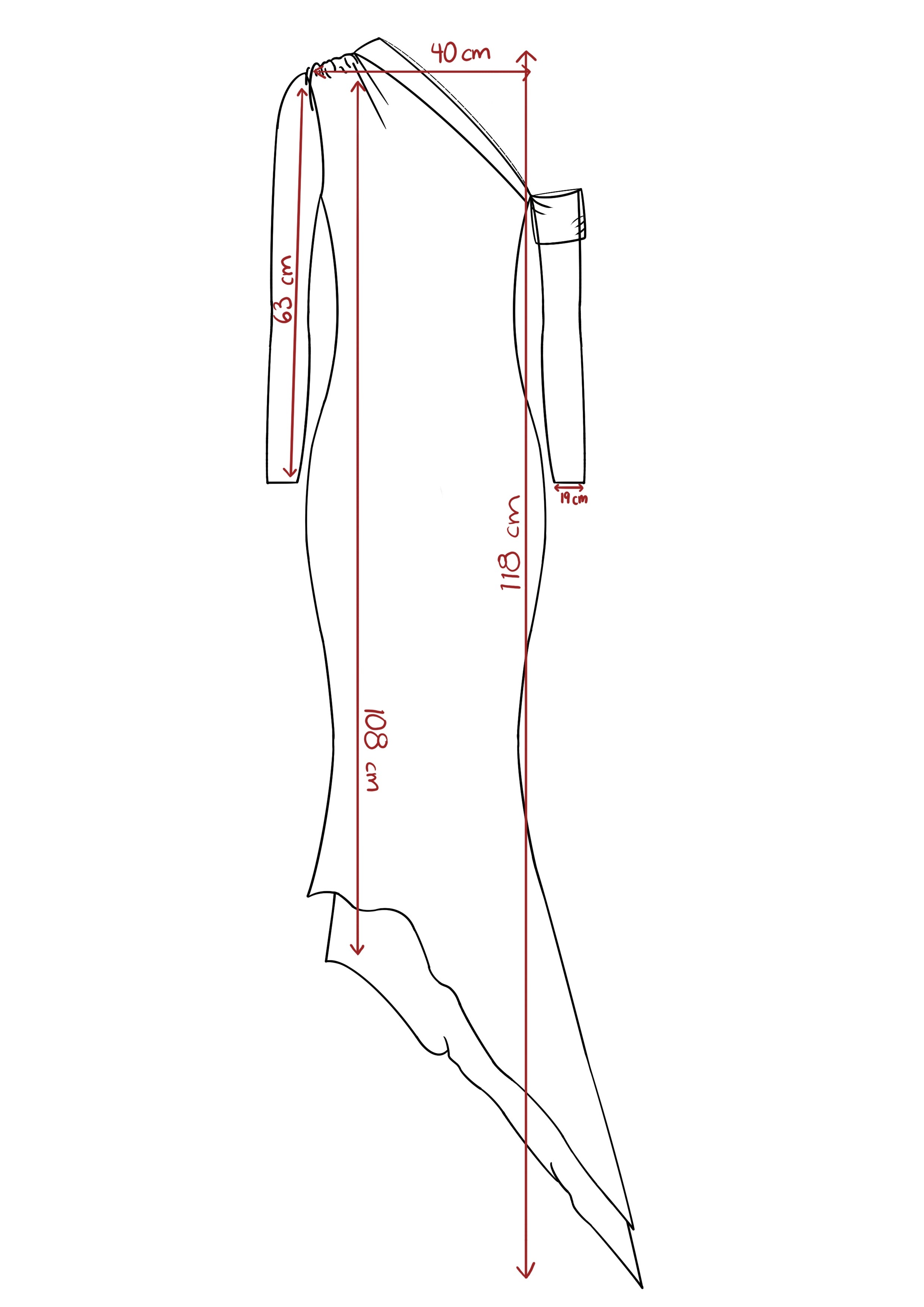 Vestido Dubai negro con blanco